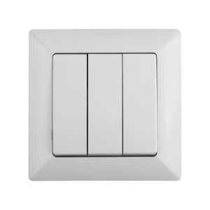 Выключатель Intro Solo 4-106-01 трехклавишный белый
