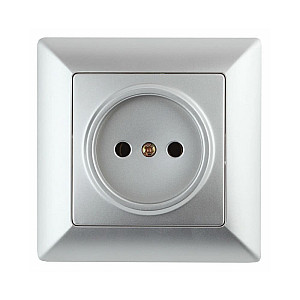 Розетка Intro Solo 4-201-03 2P алюминий