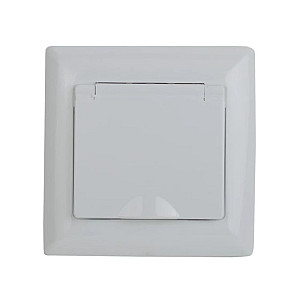 Розетка Intro Solo 4-203-01 2P+E Schuko белая