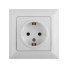 Розетка Intro Solo 4-206-01 2P+E Schuko со шторками белая