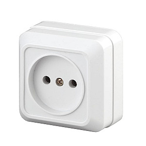 Розетка Intro Quadro 2-201-01 2P белая