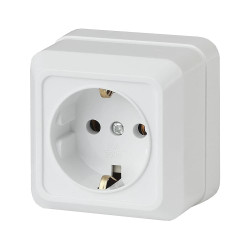 Розетка Intro Quadro 2-202-01 2P+E Schuko белая