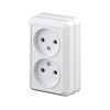 Розетка Intro Quadro 2-203-01 2*2P белая