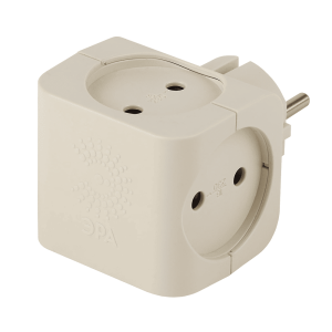 Тройник Эра SP-4-I Б0008206 4 гнезда без заземления слоновая кость