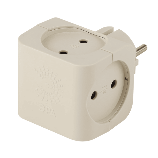 Тройник Эра SP-4-I Б0008206 4 гнезда без заземления слоновая кость