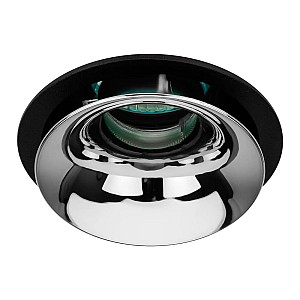 Светильник встраиваемый Эра KL103 BK/CH MR16 GU5.3 черный хром