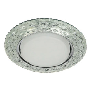 Светильник точечный Эра DK LD24 Б0029631 SL/WH Gx53 декор c Led подсветкой прозрачный