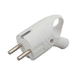 Вилка Эра Vx4-W Б0039676 угловая с заземлением с кольцом белая