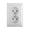 Розетка Intro Solo 4-204-01 2*2P двойная белая