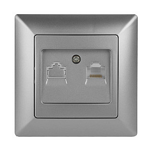 Розетка Intro Solo 4-303-03 RJ45 компьютерная алюминий