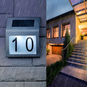 Номер дома Эра ERAFS048-09 Б0044249 с подсветкой на солнечной батарее 2LED