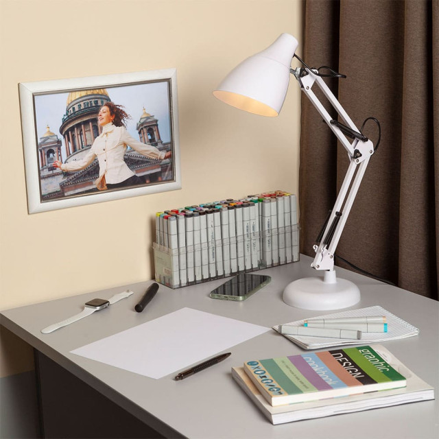 Светильник настольный Эра N-123-Е27-40W-W белый