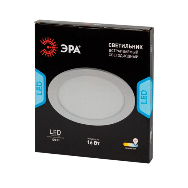 Светильник встраиваемый Эра LED 1-16-6K Б0058403 круглый 16Вт 6500К
