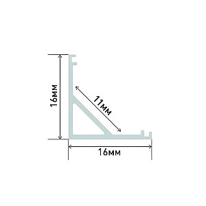 Профиль Эра 1616-1 Б0039446 угловой CAB280 анодированный 16*16 мм 2 м