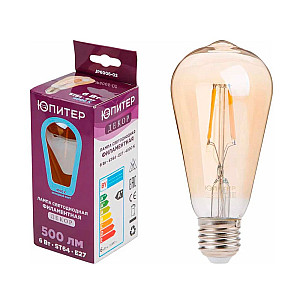 Лампа светодиодная Юпитер JP6006-02 ST64 6 Вт E27 4000К декор