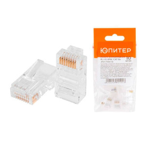 Разъем компьютерный Юпитер JPZ1-7309-10 RJ-45 8P8C CAT 6e 10 шт