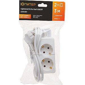 Удлинитель Юпитер JP8102-21 2 розетки с заземлением 3 м