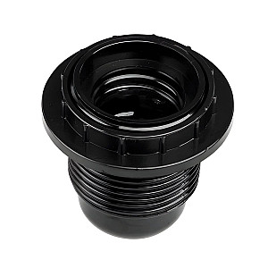 Патрон Юпитер JP7700-06 Е27 карболитовый с кольцом черный