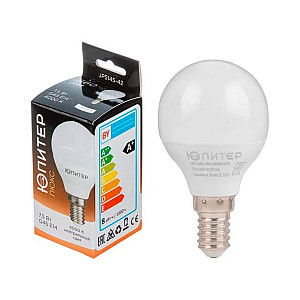 Лампа светодиодная Юпитер JP5145-42 G45 7.5 Вт E14 4000К люкс