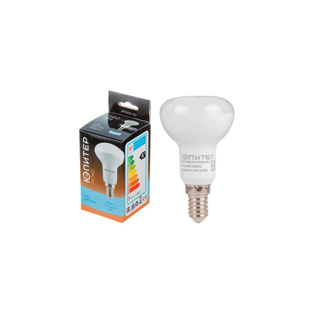Лампа светодиодная Юпитер Люкс JP5100-52 R50 7 Вт 170-240В E14 5000К