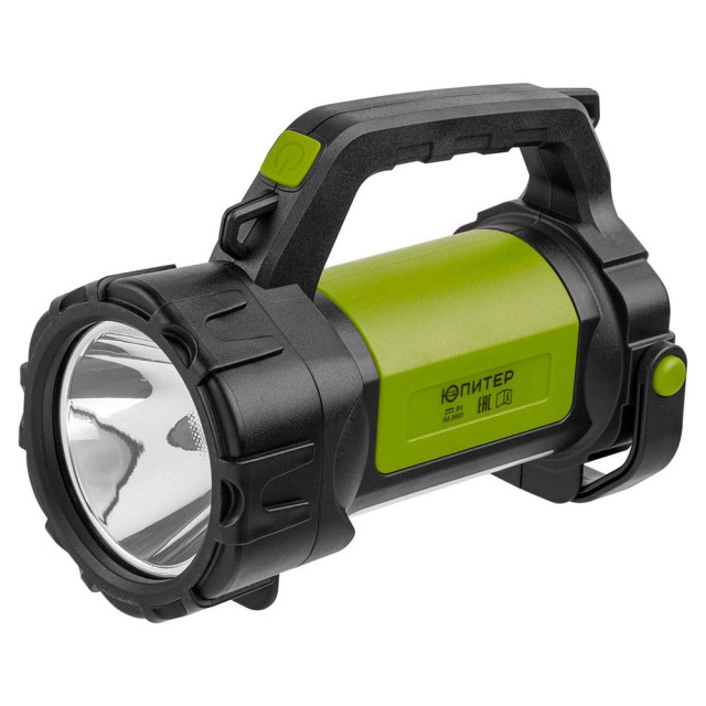 Фонарь Юпитер JP1051 светодиодный аккуммуляторный 3Вт+3Вт зеленый