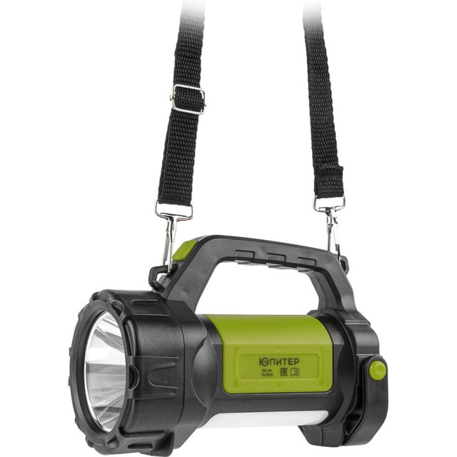 Фонарь Юпитер JP1051 светодиодный аккуммуляторный 3Вт+3Вт зеленый