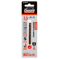 Сверло по металлу Gepard GP1435-070 HSS-Co 3.5*39*70 мм
