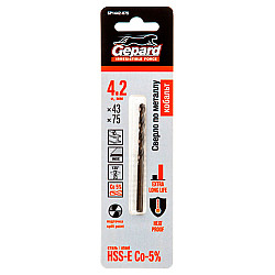 Сверло по металлу Gepard GP1442-075 HSS-Co 4.2*43*75 мм