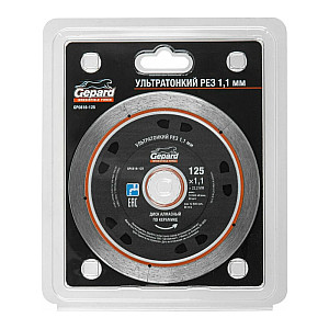 Круг алмазный по керамике Gepard 0816-125 ультратонкий 125*22 мм
