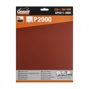 Шлифлист Gepard GP5011-2000 230*280 мм Р2000 бумажная основа 5 шт
