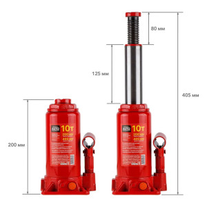 Домкрат гидравлический Startul Auto ST8018-10 бутылочный 10 т высота подъема 200-405 мм