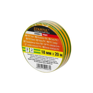 Изолента Startul Profi ST9046-7 ПВХ 18 мм*20 м желто-зеленая
