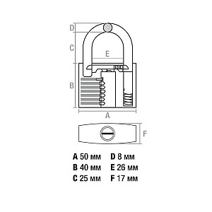 Замок навесной Startul Master ST9081-50 50 мм