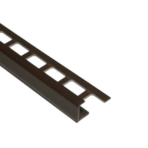 Профиль наружный Deconika 019-О под плитку 10 мм коричневый глянцевый 2.5 м