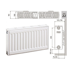 Радиатор Prado Classic 22*500*500 мм