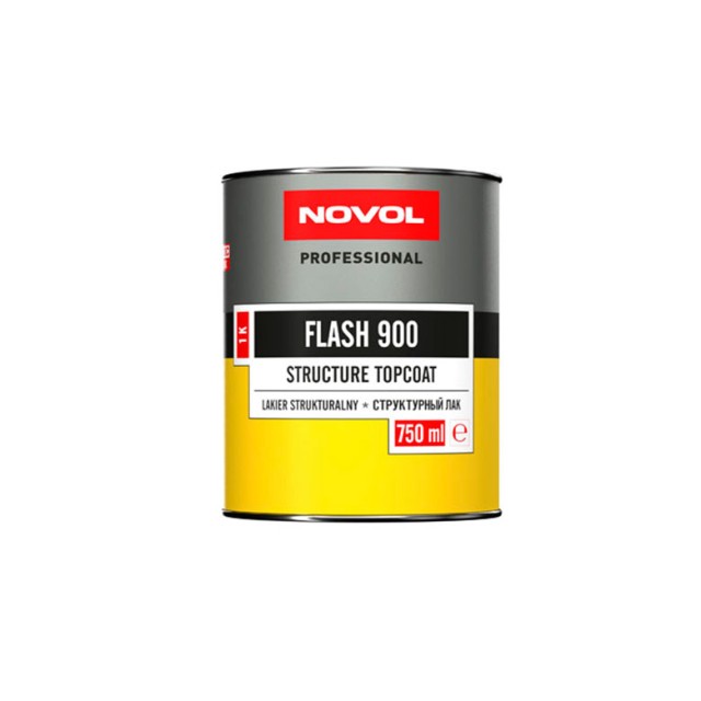 Лак Novol Flash 900 структурный черный матовый 0.75 л