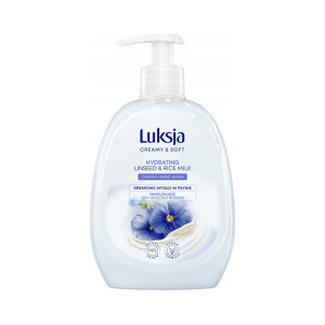 Мыло жидкое Luksja Лен и Рис с дозатором 500 мл