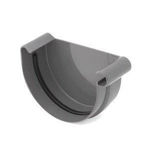 Заглушка желоба Ines графит левая 125 мм