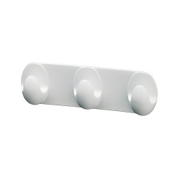 Планка Bisk Trendy 05760 3 крючка самоклеящаяся белая