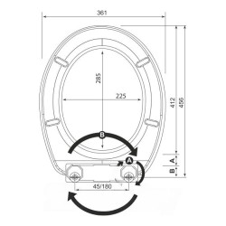 Сиденье для унитаза Bisk Iris 08447 черное