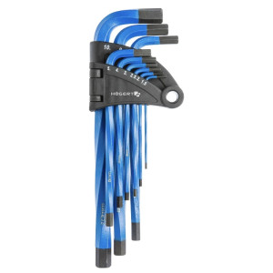 Ключи шестигранные Hoegert HT1W805 согнутые 9 шт