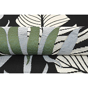 Ковер-циновка Indavo Borneo 6956-3-80150 80*150 см листья черный