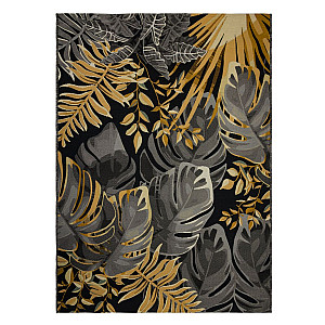 Ковер-циновка Indavo Borneo 8902-1-120170 120*170 см листья черный желтый