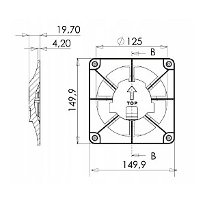 Панель декоративная AirRoxy 01-164 dRim для вентиляторов серый пластик 100/125 мм