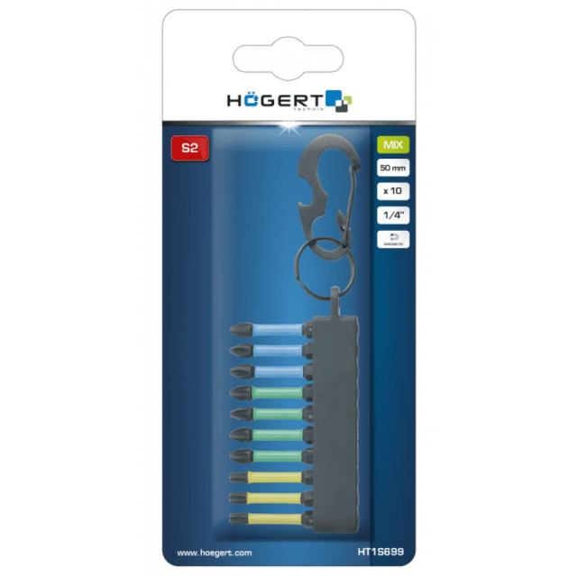 Биты ударные Hoegert HT1S699 микс 50 мм 10 шт