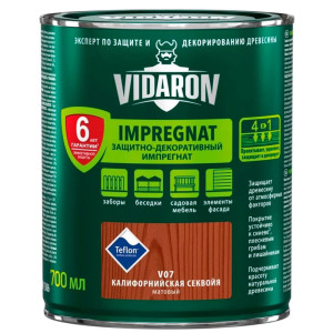 Защитно-декоративный Импрегнат Vidaron V07 калифорнийская секвойя 0.7 л