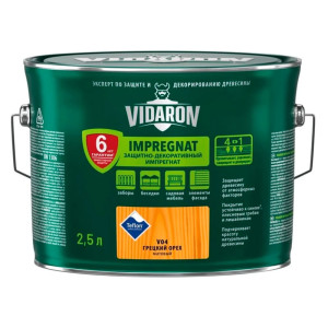 Защитно-декоративный Импрегнат Vidaron V04 орех грецкий 2.5 л