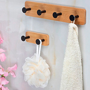 Вешалка Jotta Scandic 8350729 настенная бамбуковая на 2 крючка 12*4.5*4.5 см