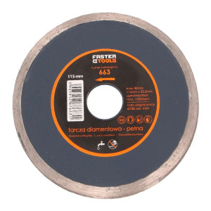 Диск алмазный Faster Tools 663 сплошной 115 мм