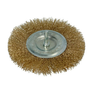 Щетка дисковая Faster Tools 1695 100 мм латунная со стержнем